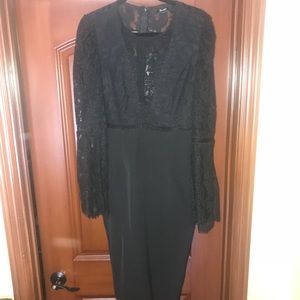 Bardot black midi dress